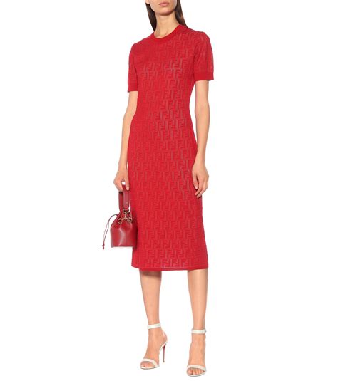 fendi red dress